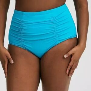 Torrid Teal Blue Ruched Swim Bikini Bottoms 2X NWT